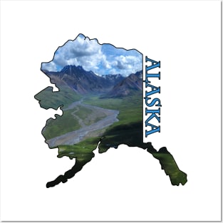 State of Alaska Outline Posters and Art